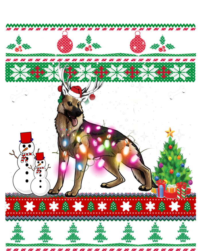 Ger Shepherd Christmas Lights Funny Xmas Dog Gift T-Shirt