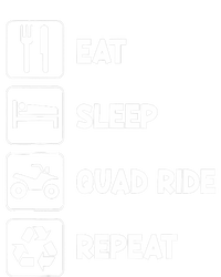 Eat Sleep Quad 4 Wheeler Repeat ATV Rider Riding Quad Runner Flat Bill Trucker Hat