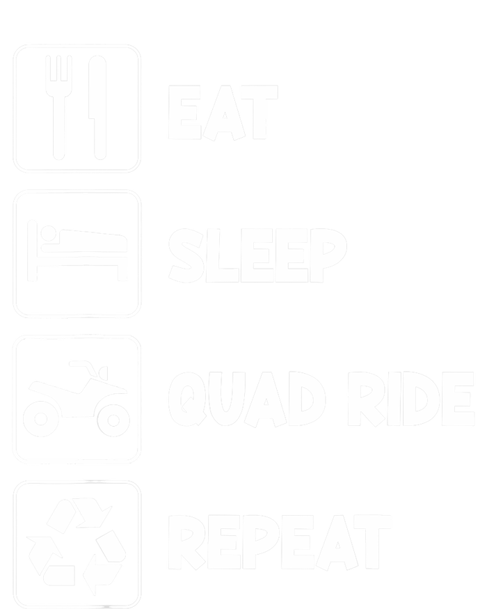 Eat Sleep Quad 4 Wheeler Repeat ATV Rider Riding Quad Runner Flat Bill Trucker Hat