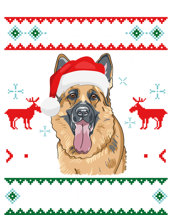 Ger Shepherd Merry Woofmas Cool Gift Christmas Dog Gift T-Shirt