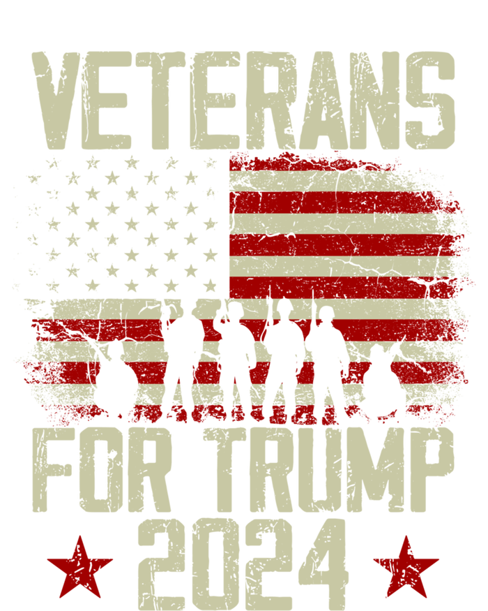 Dad Grandpa Veterans For Trump 2024 American Flag Vintage Gift Toddler T-Shirt