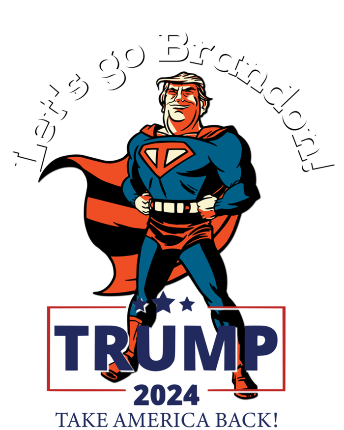 Let's Go Brandon Funny Gift Pro Trump 2024 Flag Anti Joe Biden Cute Gift Women's V-Neck T-Shirt