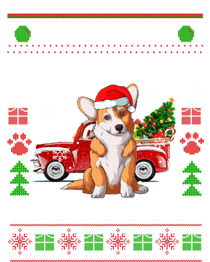 Cool Corgi Red Truck Christmas Ugly Xmas Sweater Dog Lover Gift V-Neck T-Shirt