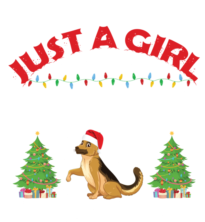 Just A Girl Who Loves Ger Shepherd Dog Ugly Xmas Sweater Gift T-Shirt