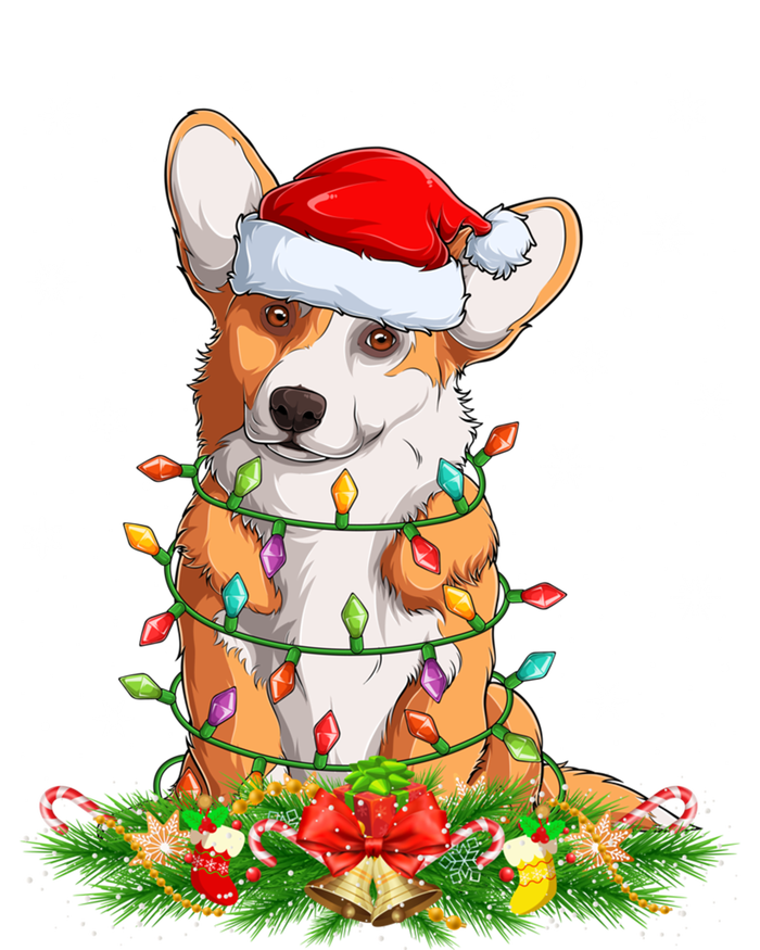 Corgi Dog Lover Lighting Xmas Santa Corgi Christmas Gift Ladies Long Sleeve Shirt