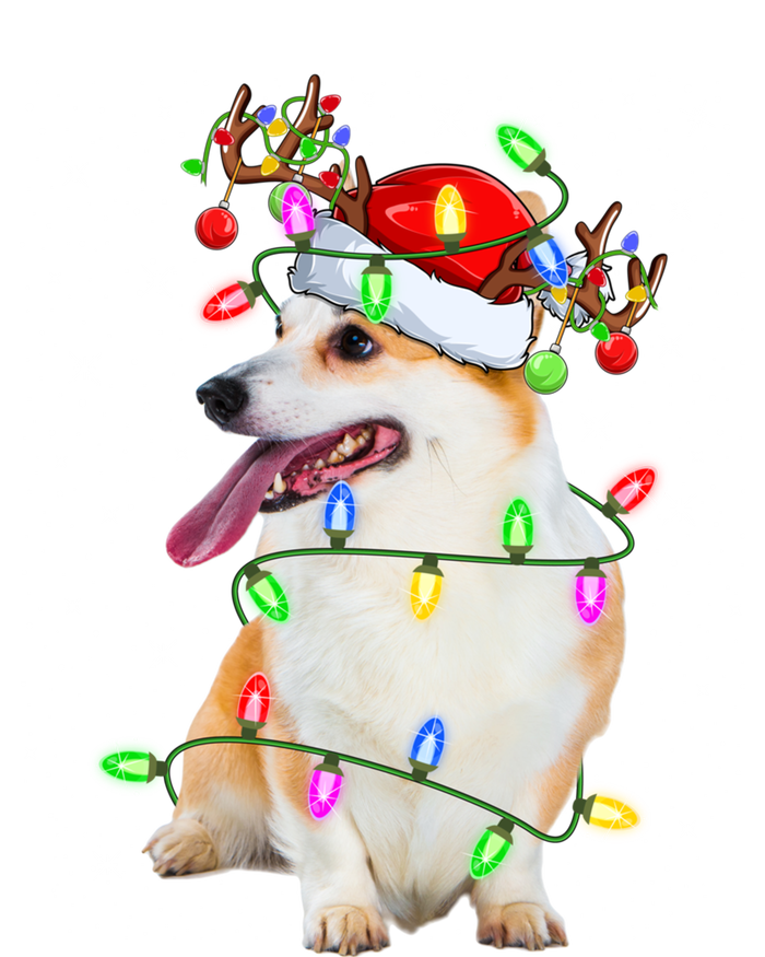 Corgi Dog Lover Xmas Lighting Santa Corgi Christmas Gift T-Shirt