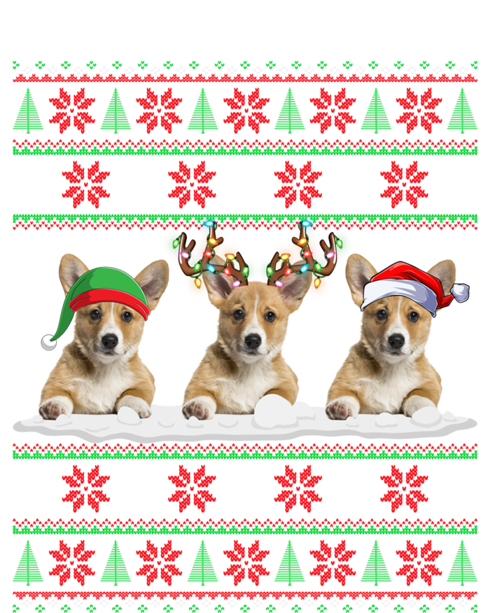 Corgi Dog Xmas Sweater Style Ugly Santa Corgi Christmas Gift Tall T-Shirt