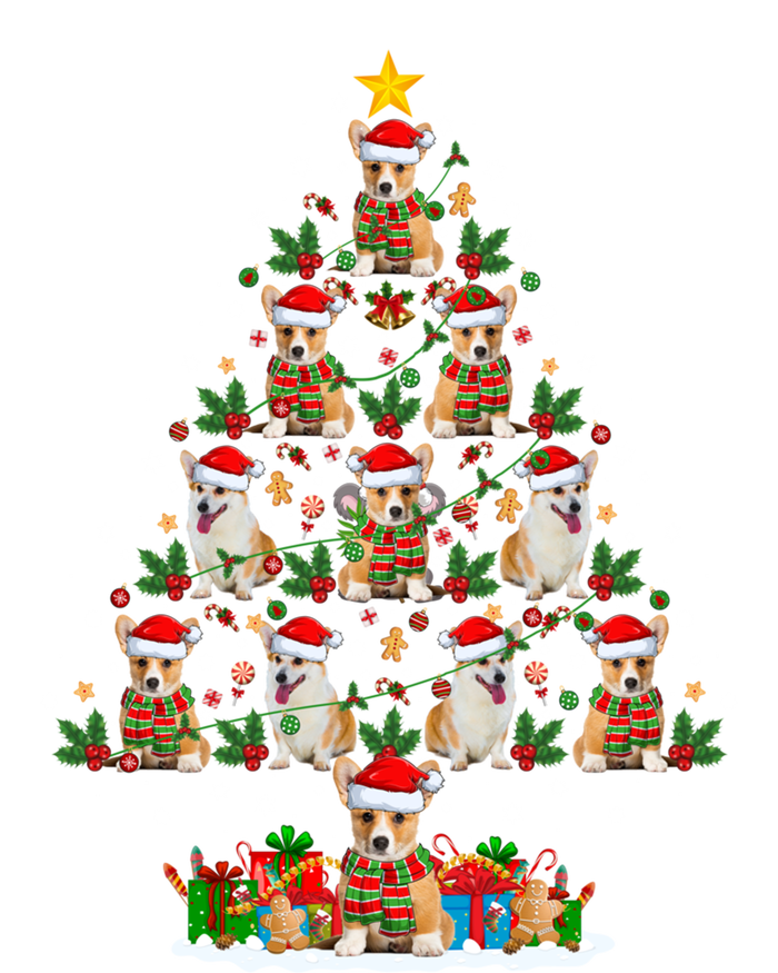 Corgi Dog Xmas Tree Lights Santa Corgi Christmas Cool Gift T-Shirt