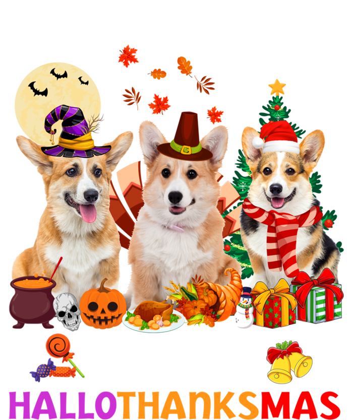 Happy Hallothanksmas Cute Corgi Dog Xmas Tree Gift Magnet