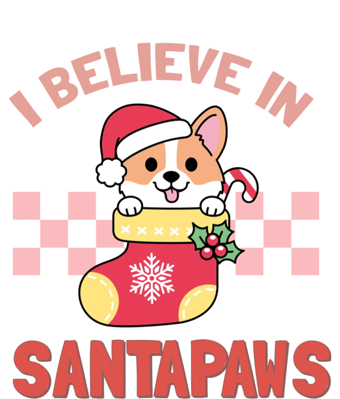 I Believe In Santa Corgi Mom Christmas Corgmas Xmas Gift Full-Length Apron With Pockets