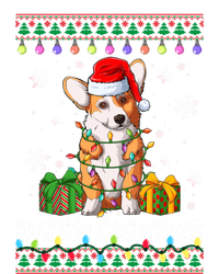 Merry Corgmas Santa Corgi Xmas Lights Ugly Christmas Sweater Gift Full Zip Hoodie