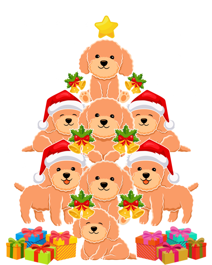 Cute Poodle Dog Christmas Tree For Dog Lover Xmas Funny Gift Softstyle Adult Sport Polo