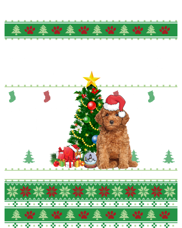 Easily Distracted By Poodle And Chirstmas Tree Merry Xmas Cute Gift Button