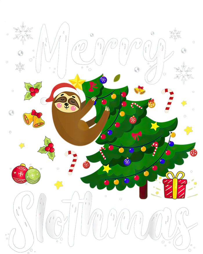 Merry Slothmas Christmas Sloth Lover Xmas Pajamas Christmas Tie-Dye T-Shirt