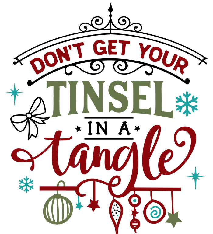 Don't Get Your Tinsel In A Tangle Funny Xmas Aluminum Water Bottle