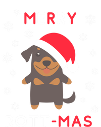 Merry Rott Mas Funny Gift Funny Christmas Rottweiler Xmas Dog Funny Gift Striped Beanie with Solid Band