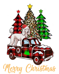 Poodle Riding Red Truck Xmas Merry Christmas Cute Gift Women's T-Shirt