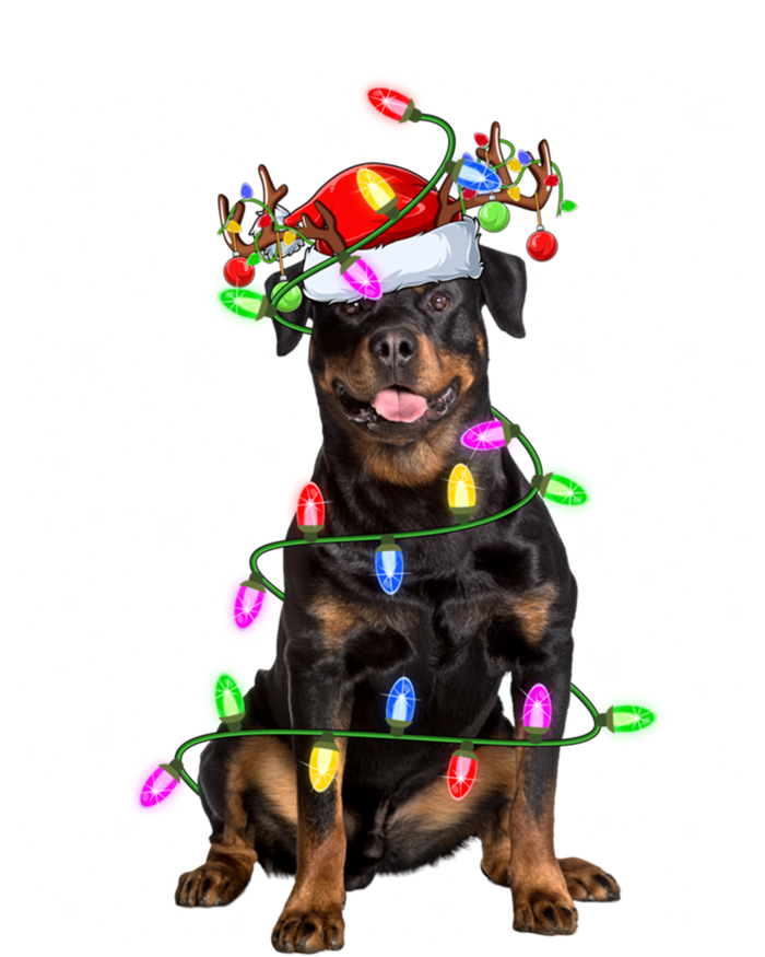 Rottweiler Christmas Tree Light Pajama Dog Xmas Great Gift Short Acrylic Beanie