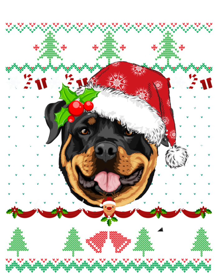 Rottweiler Christmas Ugly Sweater Rottweiler Tree Light Xmas Gift Canvas