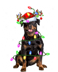 Rottweiler Dog Lover Xmas Lights Santa Rottweiler Christmas Gift Long Sleeve Shirt