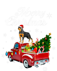 Rottweiler Dog Riding Red Truck Christmas Tree Xmas Dog Funny Gift T-Shirt