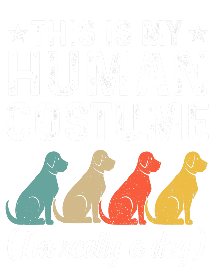 This Is My Human Costume I'm Really A Dog Retro Halloween Sustainable Bucket Hat