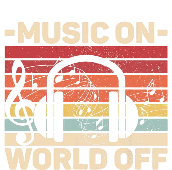 Music On World Off Music Lovers Musician Outfit EDM Music DJ T-Shirt