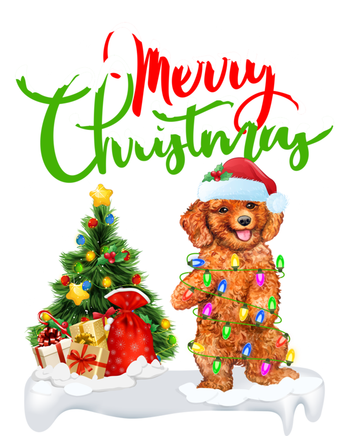 Xmas Decorations Santa Toy Poodle Dog Christmas Funny Gift T-Shirt