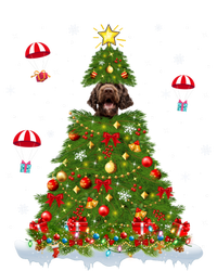 Xmas Tree Decorations Lights Santa Poodle Dog Christmas Gift T-Shirt