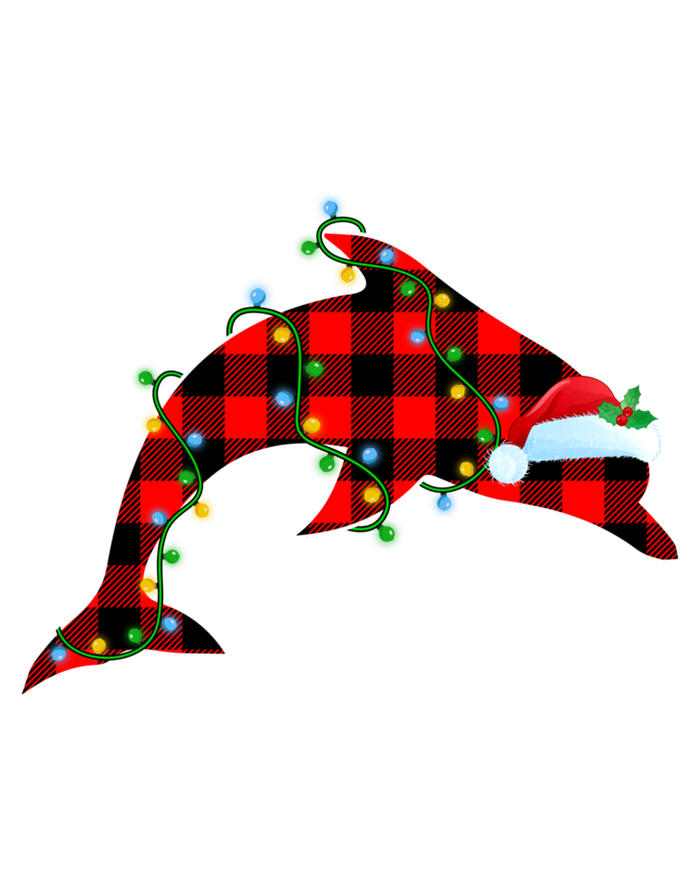 Dolphin Lover Christmas Santa Hat Cute Animals Xmas Lights Gift T-Shirt