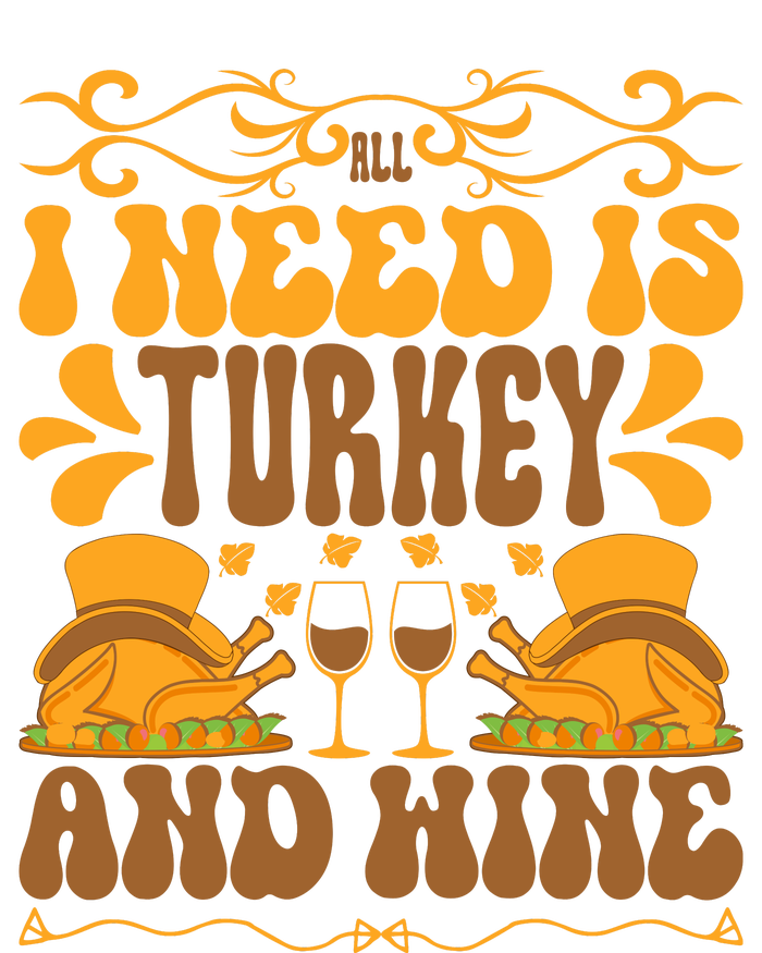 Turkey Lover Wine Lover Happy Thanksgiving Wine Glass Thanksgiving Dinner T-Shirt