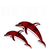 Red Plaid Daddy Dolphin Matching Buffalo Pajama Xmas Gift T-Shirt