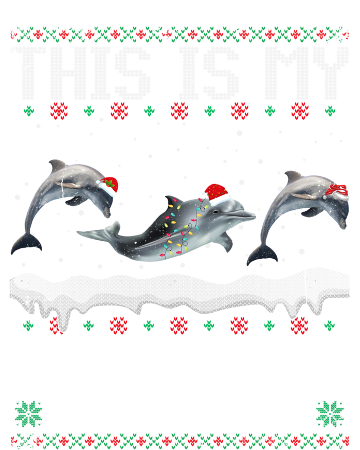 This Is My Christmas Lights Pajama Dolphin Lover Xmas Gift Tote Bag