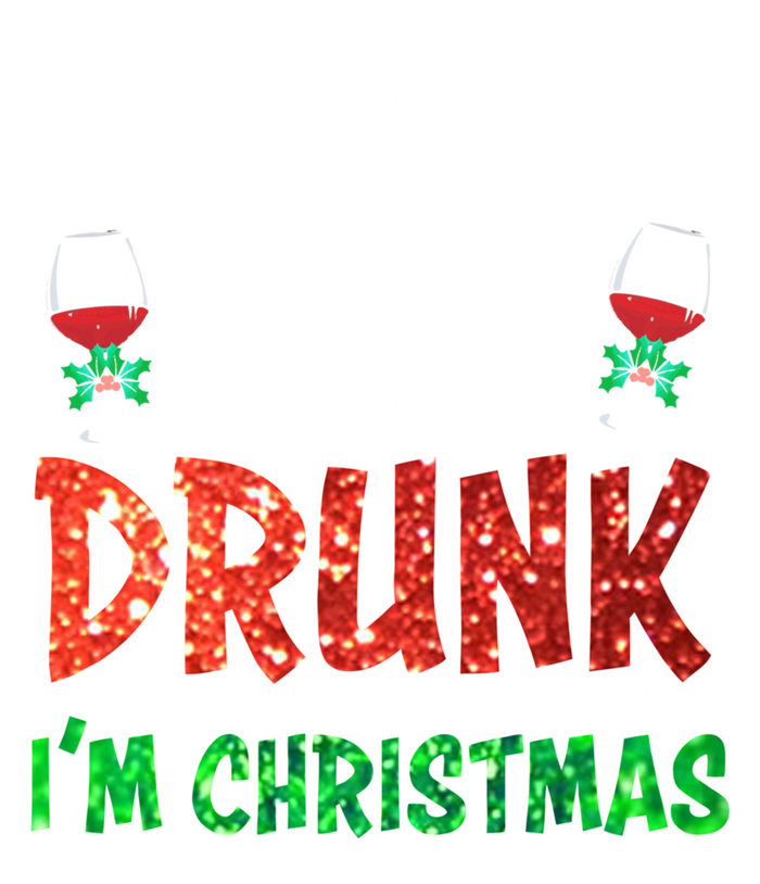 Glass Of Red Wine Merry Drunk I'm Christmas Funny Xmas Gift Tie-Dye T-Shirt