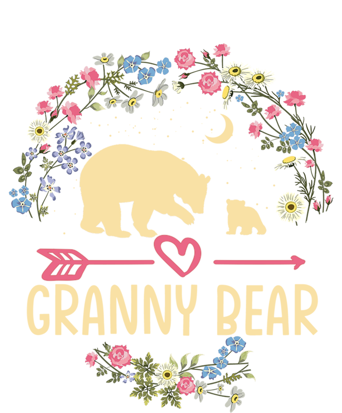 Granny Bear Christmas Family Flower Grandma Xmas Cute Gift T-Shirt