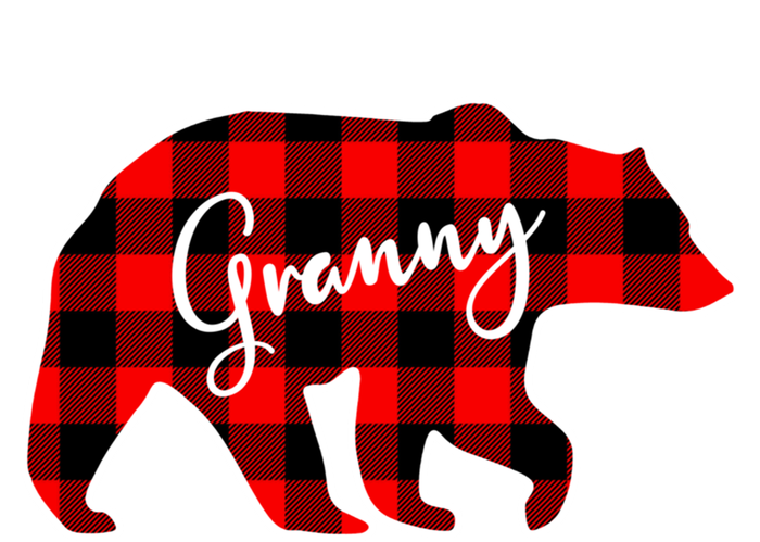 Granny Bear Red Plaid Matching Family Christmas Funny Gift Women's Tri-Blend 3/4-Sleeve Raglan Shirt