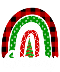 Granny Cute Xmas Rainbow Red Plaid Leopard Christmas Tree Gift T-Shirt