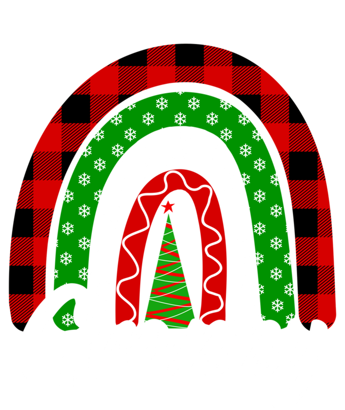 Granny Cute Xmas Rainbow Red Plaid Leopard Christmas Tree Gift T-Shirt