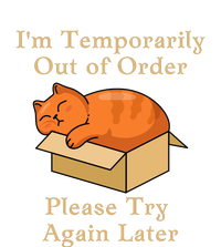 Funny Sleepy Cat Temporarily Out Of Order Flexfit Unipanel Trucker Cap