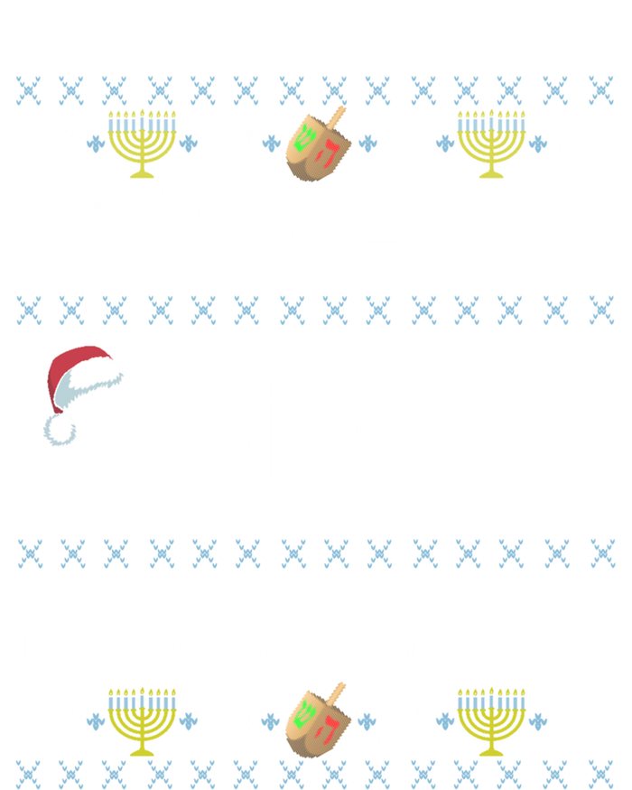 Funny Ugly Hanukkah Sweater Jewgiftish Gift Jewish Deer Santa Hat Cool Gift T-Shirt