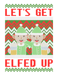 Let's Get Elfed Up Elf Ugly Christmas Sweater Style Drunk Gift Short Acrylic Beanie