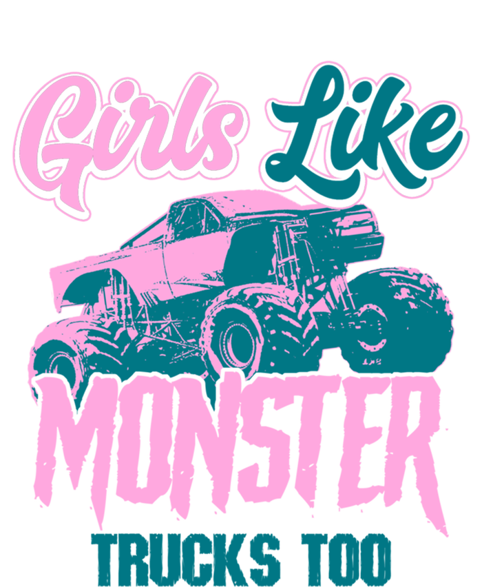 Girls Like Monster Trucks Too Gift Funny Big Monster Trucks Cool Gift 16 in Basic Backpack