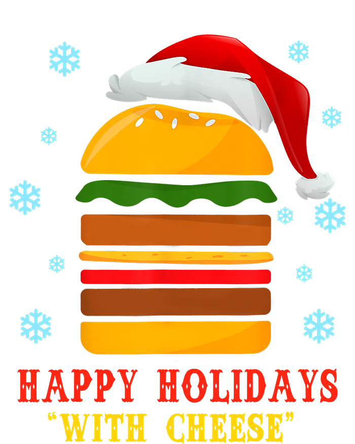 Happy Holidays With Cheese Cheeseburger Hamburger Christmas Xmas T-Shirt