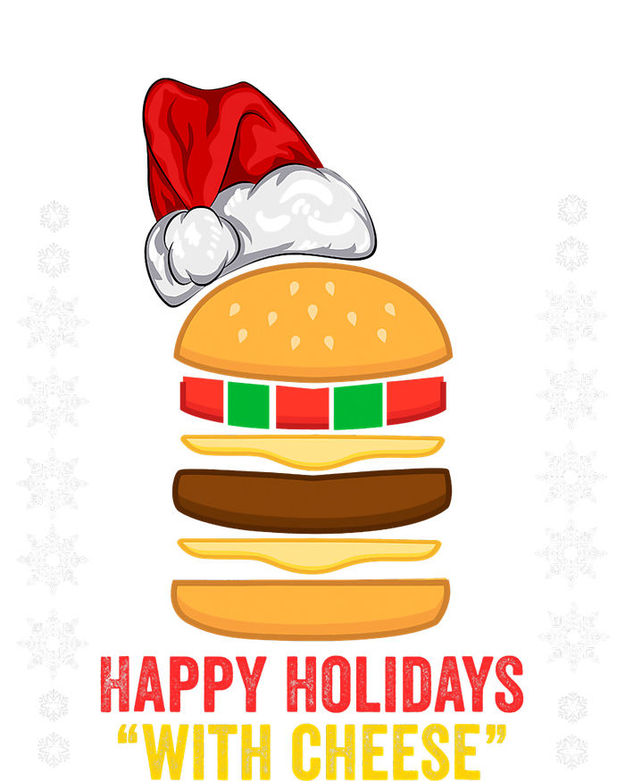 Happy Holidays With Cheese Cheeseburger Hamburger Christmas Xmas T-Shirt