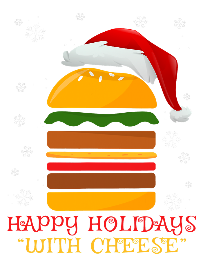 Happy Holidays With Cheese Cheeseburger Hamburger Christmas Xmas Pom Pom 12in Knit Beanie