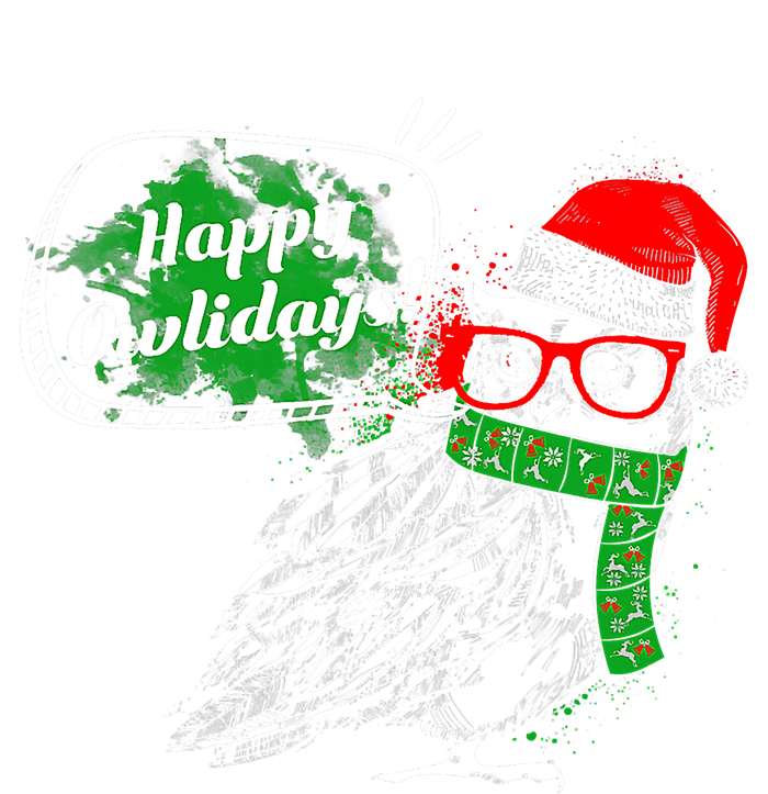 Happy Owlidays Funny Christmas Holidays Owl Lover Insulated Varsity Jacket