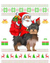 Funny Ugly Xmas Santa Riding Yorkshire Terrier Dog Christmas Gift Women's T-Shirt