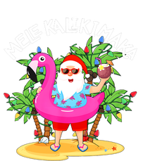 Santa Flamingo Mele Kalikimaka Tropical Christmas Hawaiian Kids T-Shirt