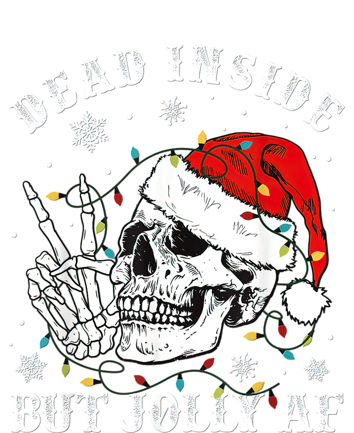 Dead Inside But Jolly AF Skeleton Santa Christmas Pajamas Women's T-Shirt