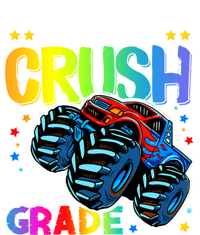 Ready To Crush First Grade 1st Day Of School Monster Truck Gift Women's V-Neck T-Shirt